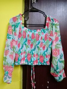 Smocked Crop Top