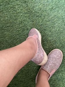 Sparkly Pink Slip-On Sneakers - Size 37 (EU)
