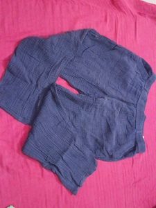 Blue Casual Pants