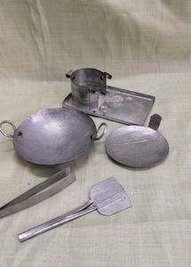 Miniature stainless steel kitchen set