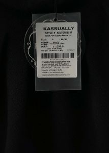 KASSUALY BLACK PEPLUM TOP