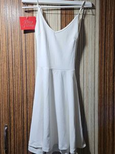 White Sleeveless Skater Dress