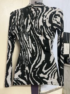 Zebra Print Wrap Top