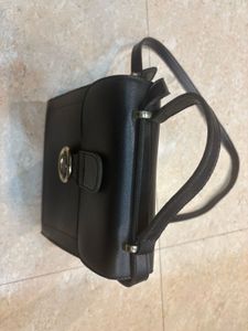 Black Structured Sling Bag