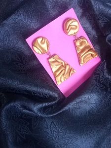 Statement Gold Draped Earrings