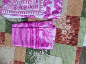 Pink Floral Embroidered Kurta Set