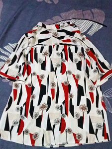 Geometric Print Shirt Top