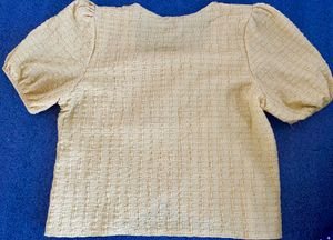 Yellow Puff Sleeve Crop Top