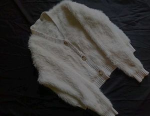 Furry crop cardigan