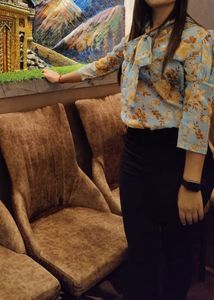 Floral Print Top - Relaxed Fit