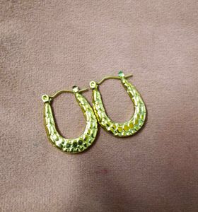 Korean Gold Plated Hoops Earrings