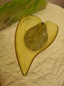 Vintage Yellow Leaf Dish