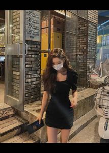 Chic Black Bodycon Mini Dress