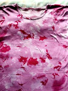 Pink Tie-Dye T-Shirt Dress