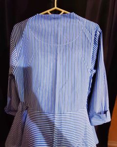 Striped Peplum Top