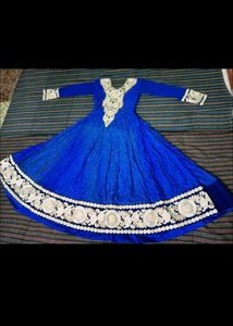 Elegant Blue Embroidered Anarkali