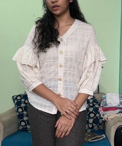 Cream colour top- Korean Top💛