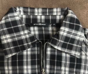 Black Plaid Crop Top