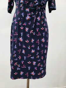 Floral Print Sheath Dress Length  40 Inches