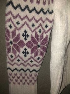 Fair Isle Sleeve Sweater