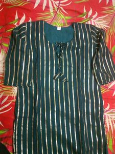 Striped Green Kurta