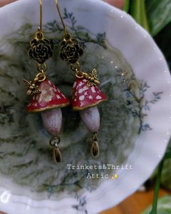 Magical Forest Mushroom Earrings
