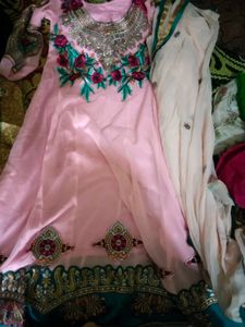 Pink Embroidered Anarkali Suit