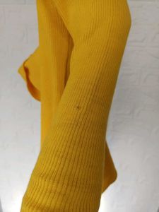 Imported Yellow Turtleneck Sweater