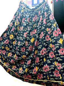 Floral Print Ethnic Skirt