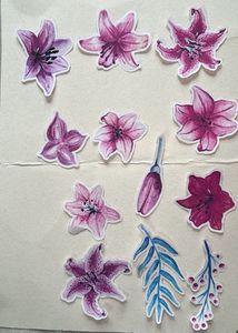 Floral Stickers - Lilies &amp; Berries