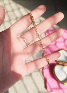 Anti Tarnish Snake Chain With Double Heart