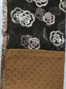 Sequence Work Saree And Stitched Blouse