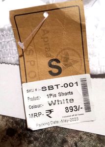 White Short Pant (Men And Grils)