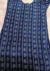 Blue &amp; White Printed Pajama Set