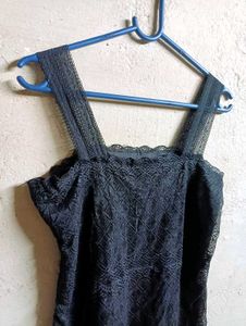 Beautiful Partywear Lace Top Layered Black 🖤