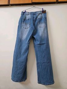 Roadster- Blue High Rise Wide Leg Jeans