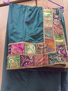 silk saree with brocade border