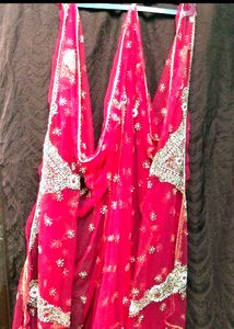 Red bridal Lancha net 3 pieces Koti,Lehenga,Dupatt