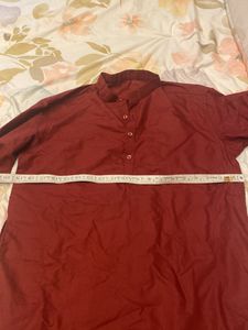 Meroon Stiched Kurtha