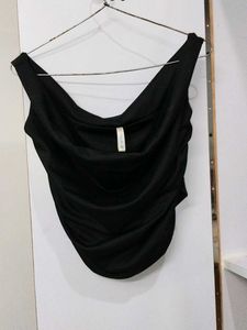 Elegant Black Halter Neck Top
