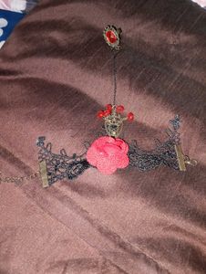 Red Rose Lace Bracelet Ring