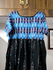 Ikkat Cotton Long Kurta