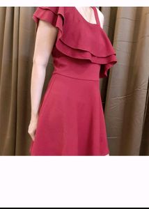 Flared Maroon Dress