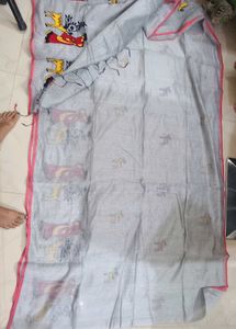 Figure Print Handloom Saree