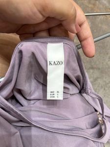 Kazo Lavender Cold Shoulder Top