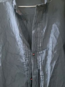 Men Smart Navy Blue Front PleatedShirt.Itz Actually Very Dark In Color As Compared to the Pics
