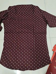 Maroon Printed Shirt