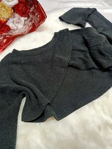 🌼Chic Black Cropped Bolero🌼