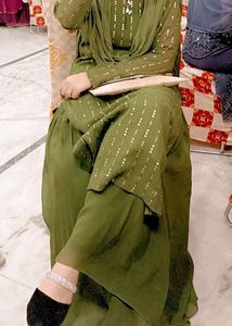 Heavy Sharara Set With Sequence Work Kurti