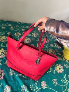 Authentic Guess Red Tote Bag